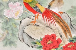 玄关风水大门玄关挂什么风水画 人人都选牡丹画与九鱼图